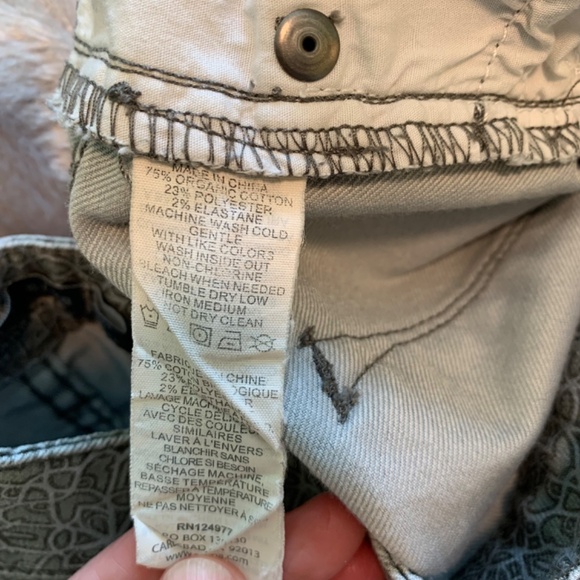 Women's Prana Print Gray low-rise Skinny Pants 8/29 - Picture 9 of 9